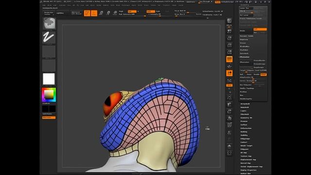 Grippli Character Retopology using Zbrush _ Tutorial