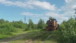 Кудемская УЖД в Северодвинске. Поезд и две "пионерки"