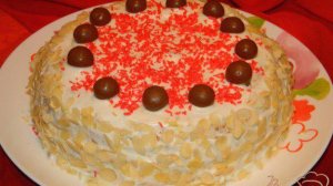 Миндально-манный торт (без  масла и муки)