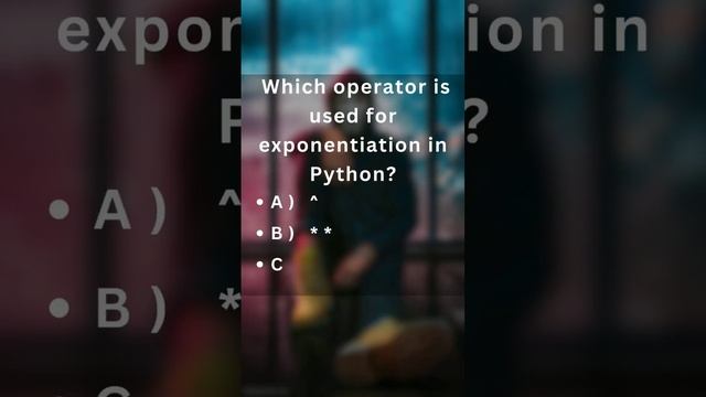 Exponentiation operator in python #mcq#python #pythonmcq #cloud