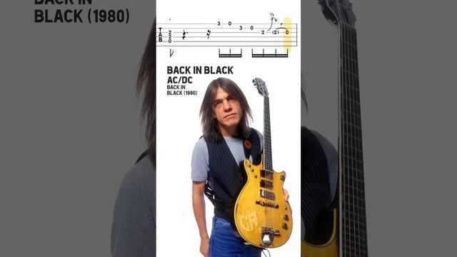 AC/DC Back In Black  - табы вступления на гитаре