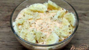 Творожный мусс с печеной тыквой и бананом