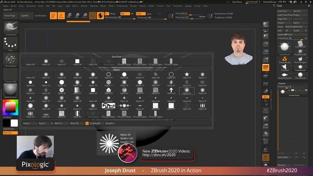 Developer Joseph Drust Shows ZBrush 2020 Features in Action