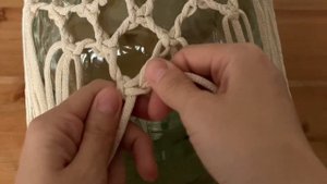 Большая ваза в технике макраме