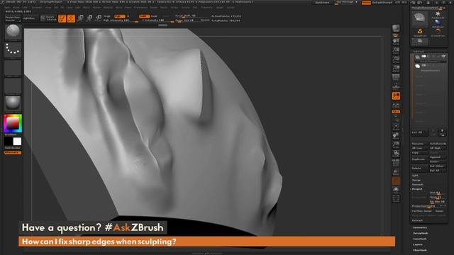 #AskZBrush - _How can I fix sharp edges when sculpting__ (720p)