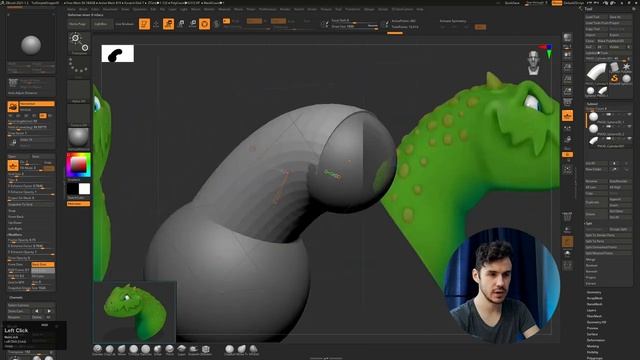 Дракон в Zbrush для начинающих - Часть 1 _ CG скульптинг, уроки на русском (720p)