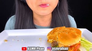 ASMR DOUBLE CHEESEBURGER & HOTDOG Mukbang | ASMR Phan