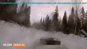 Мотобуксировщик Ураган Базовый, катки, глубокий снег с 8-й минуты