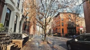 🇺🇸 🗽 Нью-Йорк - зимняя прогулка по Бруклин-Хайтс, тихие улицы и очарование праздника (2024) 4K