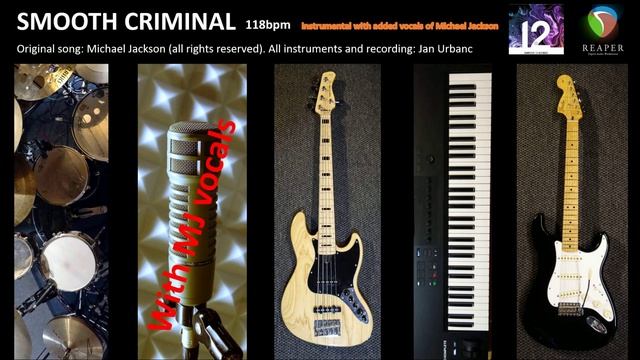 Smooth Criminal cover with MJ vocals. Homerecording. All instruments and recording by Jan Urbanc