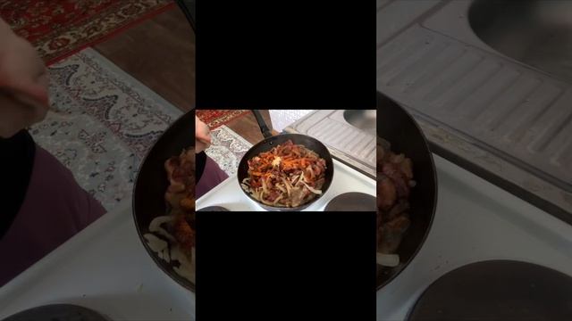 Пожарим мясо для кукси