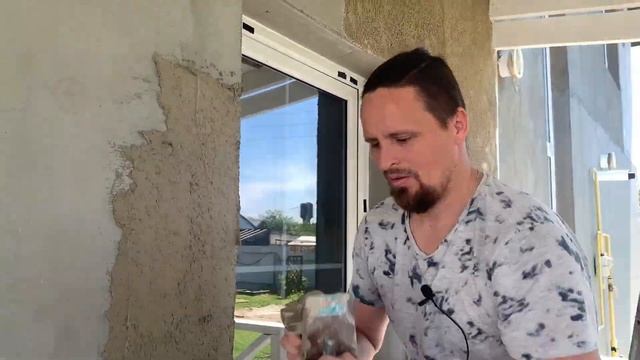 Как наносить короед декоративную штукатурку. Утепление фасада #короед #штукатурка #фасад