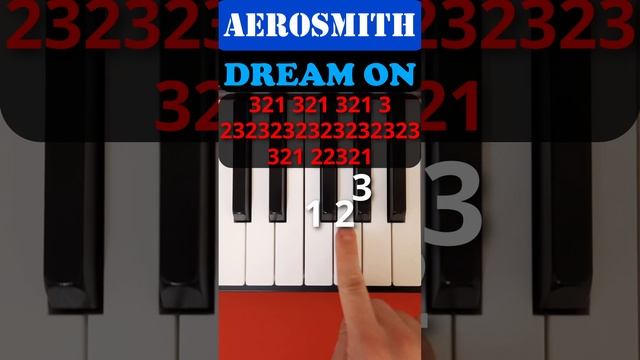 DREAM ONAerosmith⚡⚡EASY piano tutorial