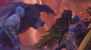 Молодой Кратос против Христ и Мист в GOWR (PS5)