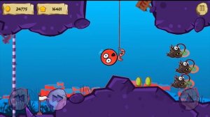 ШАРИК в подводном мире. Красный шар спасает рыбу! Red Ball