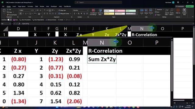Correlation Calculation with Strange Result 1740 Statistics & Excel