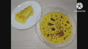 Скрэмбл и яичный блинчик из яичного порошка.