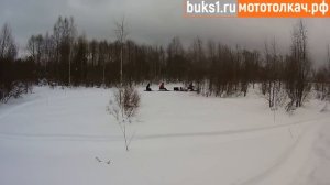 Самый большой мототолкач Ураган Тайга глубокий снег