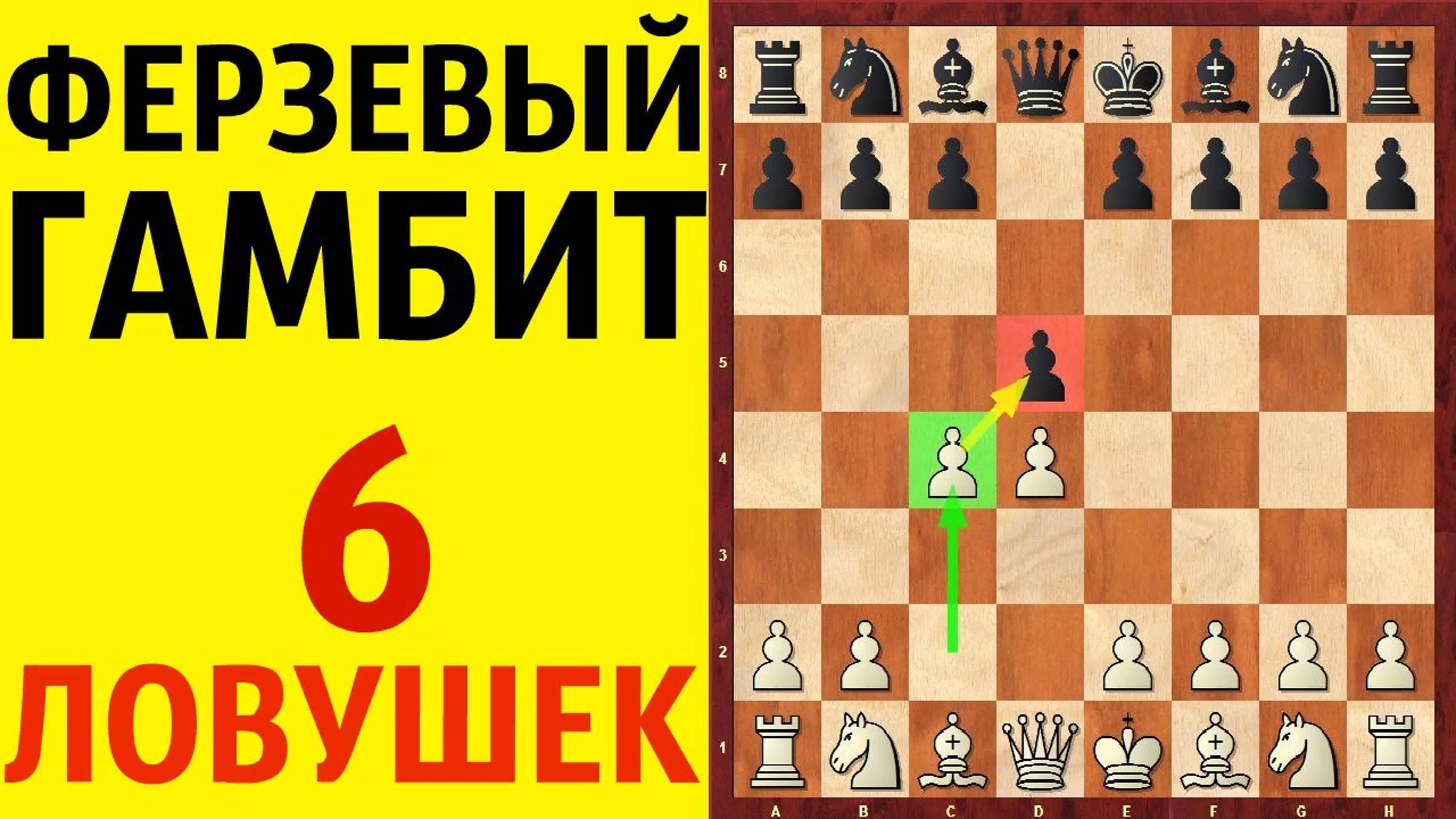 Шахматы. Ферзевый гамбит. 6 Ловушек, в которые ВСЕ попадаются.