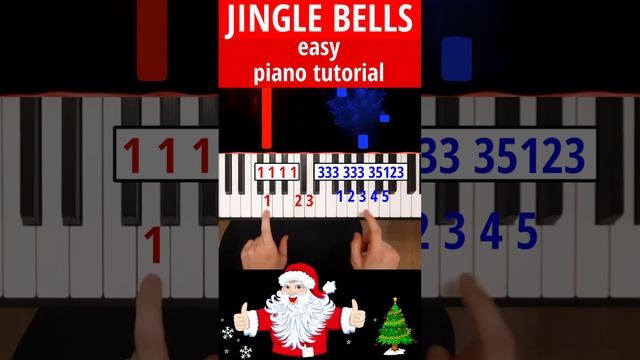 #jinglebells easy piano tutorial onefingerstyle #pianotutorial #shorts #music