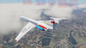 X-Plane 12 IL-62M LIRF - LIRZ