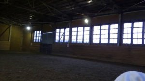 Наша первая рысевая манежная езда :-)