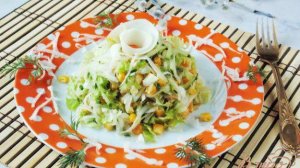 Салат из кукурузы, редьки и огурца