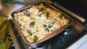 Запеченные овощи с куриной грудкой.