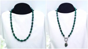 ПЕРЕДЕЛКА Часть 3.  Украшения из малахита. Работаю над заказом, делюсь идеями