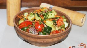 Овощной салат с морковью по - корейски