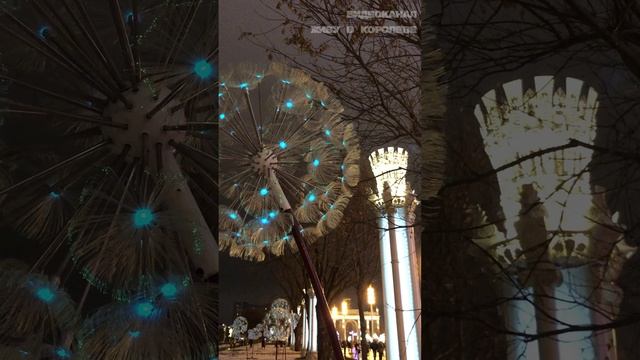 Светящиеся одуванчики на ВДНХ