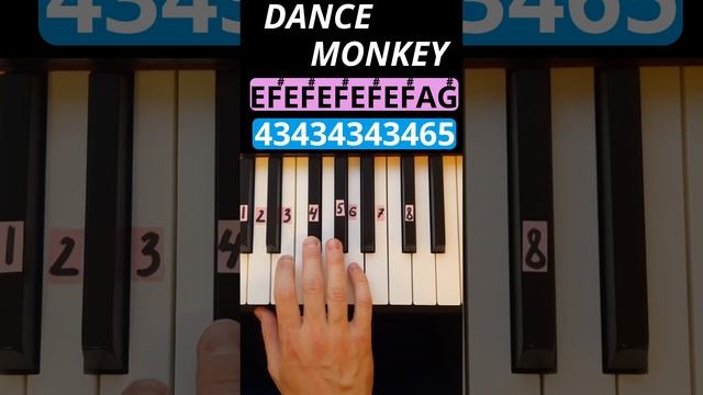 Dance Monkey On Piano(Part3)Easy piano tutorial #shorts #pianotutorial #piano
