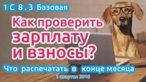 Как проверить зарплату и взносы? Что распечатать в конце месяца? (2018)