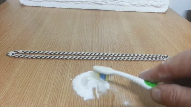 Чистим серебряную цепочку.2 способа