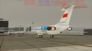 X-Plane 12. IL-62M. Flight from Zurich.