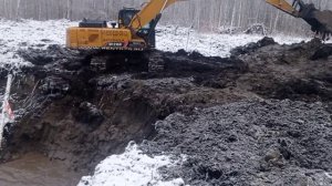 Копаем пруд на участке экскаватором! #копаемпрудэксковатором