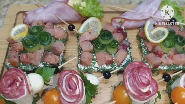 Красивые закуски на праздничный стол.