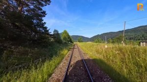 Поездом Марджечаны - Красная Скала - Банска-Бистрица (Словакия), вид от машиниста! 1/2 4К 60fps UHD