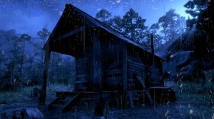 Сильный лесной дождь с грозой для незабываемого отдыха 4K | Звук дождя и грома ASMR