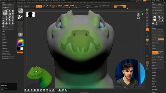 Дракон в Zbrush для начинающих - Часть 2 _ CG скульптинг, уроки на русском (720p)