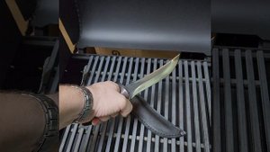Кованый нож Гюрза Х12МФ Орех Кизляр