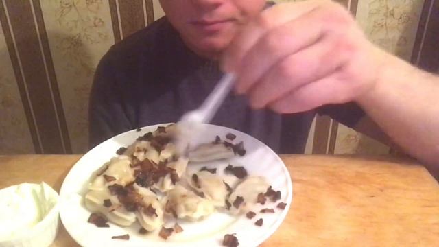 ASMR DUMPLINGS WITH POTATOES (EATING SOUNDS) |NO TALKING| АСМР ВАРЕНИКИ С КАРТОШКОЙ🥟🥔 |ASMR DAJ|