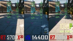 RYZEN 7 5700X3D vs INTEL i5 14400 vs RYZEN 7 5800X3D || PC GAMES BENCHMARK TEST ||