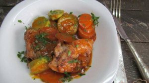 Рагу из курицы с морковью и кабачком