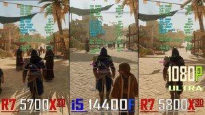 RYZEN 7 5800X3D vs INTEL i5 14400F vs RYZEN 7 5700X3D || PC GAMES BENCHMARK TEST ||