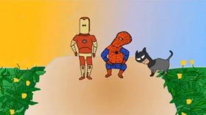 Тони Старк,паукана и мокренькая кисонька СупирГерои