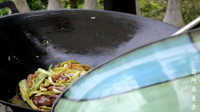 2斤豆角1斤茄子一锅爆炒，苗大姐今天吃素，这样下去要成尼姑了【苗阿朵美食】