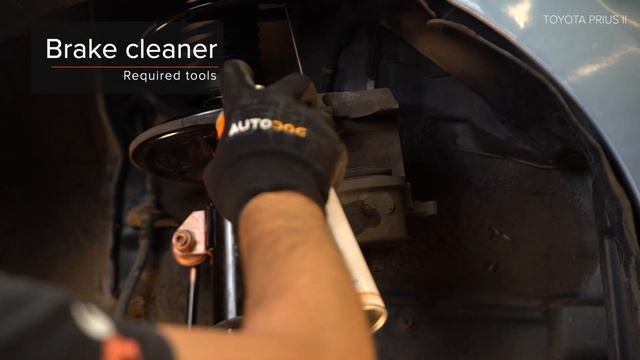 How to change front brake pads / front brake pad set on TOYOTA PRIUS 2 (NHW20) [TUTORIAL AUTODOC] смотреть онлайн