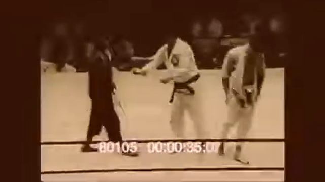 Chuk Norris and Joe Lewis at karate tournament
