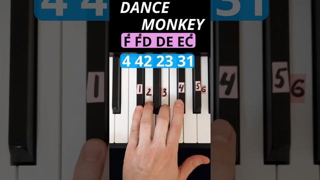 Dance Monkey On Piano(Part2)Easy piano tutorial #shorts #pianotutorial #piano